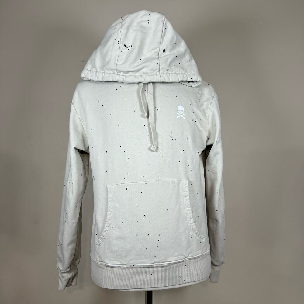 SoulCycle Ink Splatter Skull Bones Hoodie Sweatshirt with Pockets Men's Size S